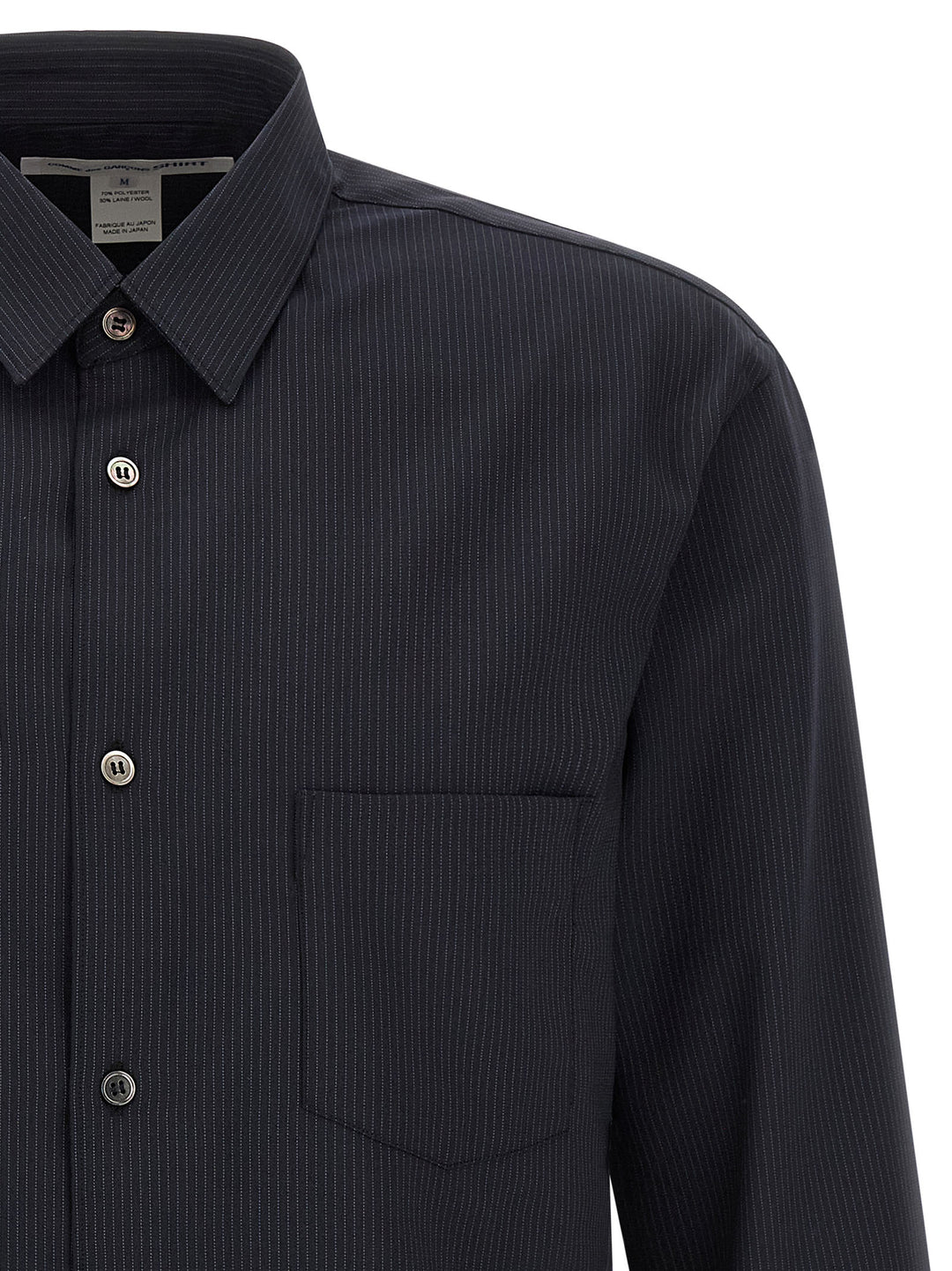 Comme Des Garçons Blue Polyester Blouse
