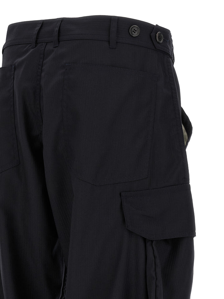 Comme Des Garçons Blue Polyester Cargo Pants