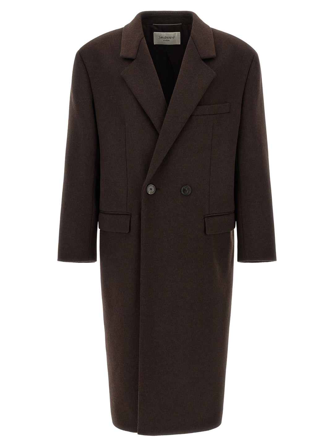 Saint Laurent Brown Wool Coat