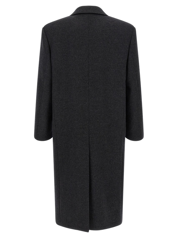 Saint Laurent Gray Wool Coat