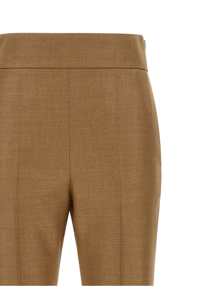 Valentino Garavani Beige Virgin Wool Dress Pants