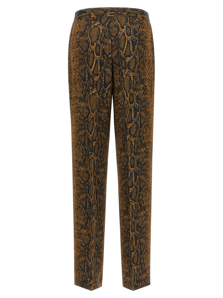 Twinset Brown Viscose Casual Pants