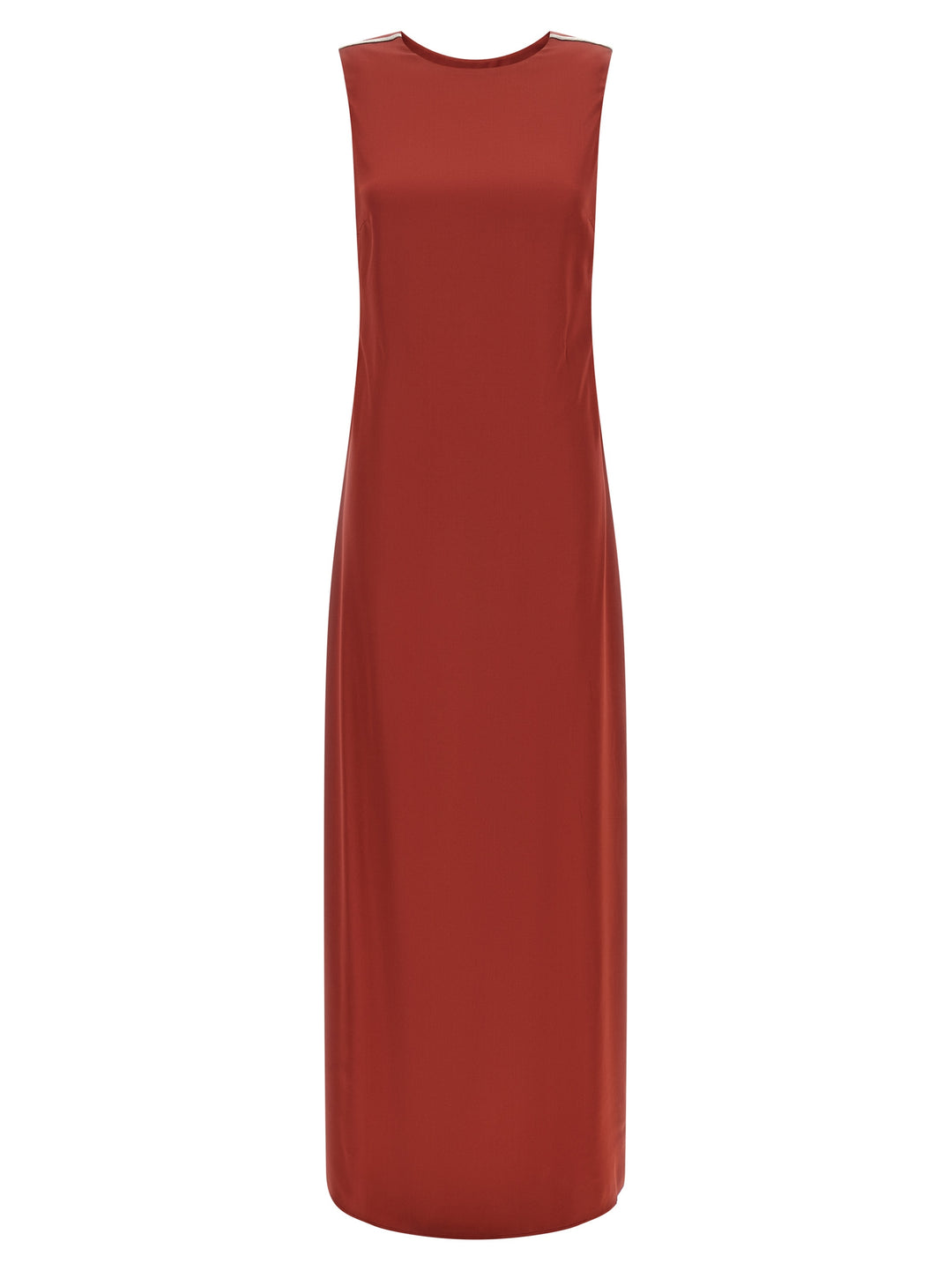 Peserico Red Viscose Long Dress