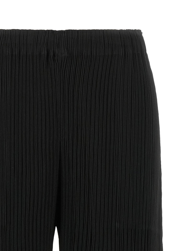 Issey Miyake Black Polyester Casual Pants