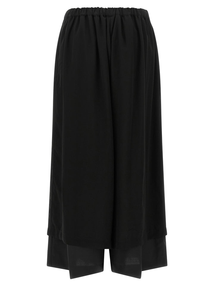 Comme Des Garçons Black Wool Casual Pants