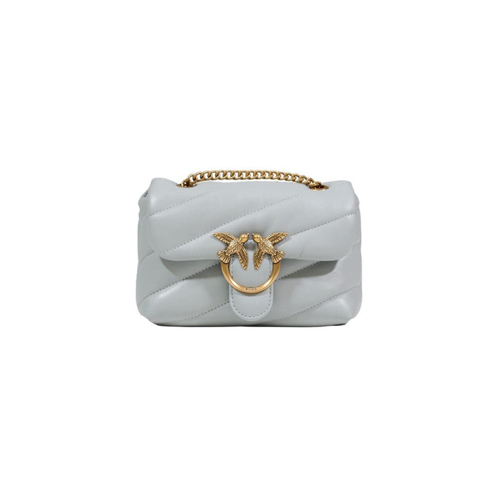PINKO Gray Leather Handbag