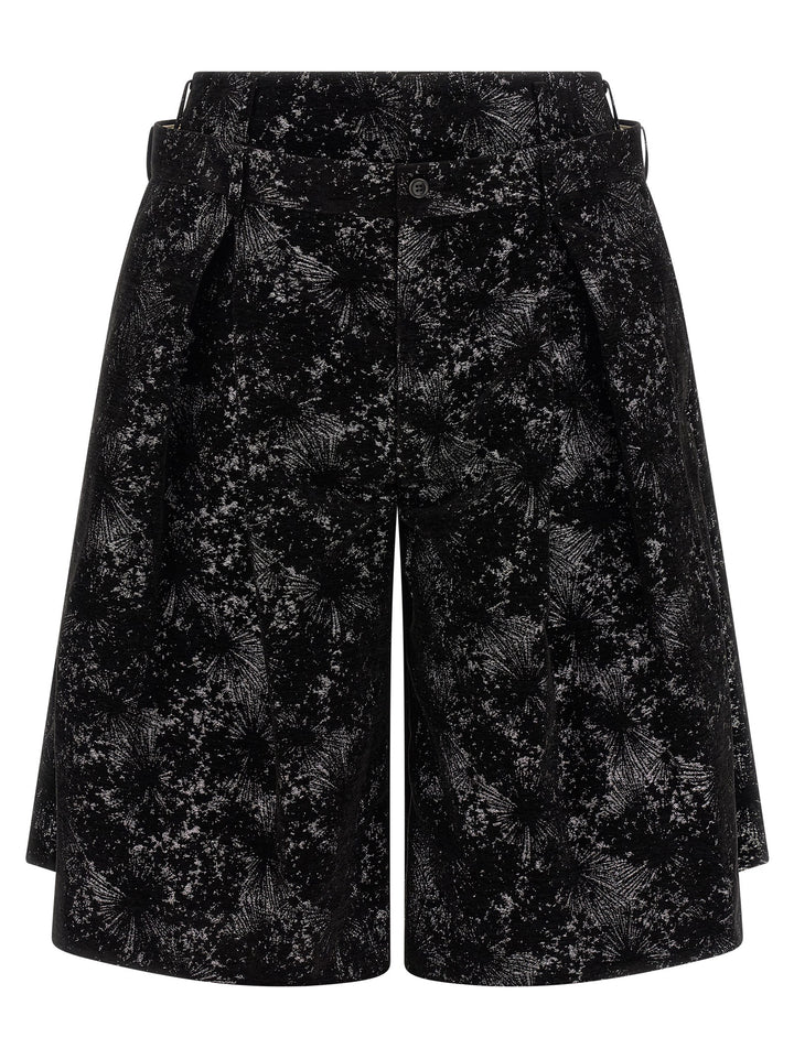 Comme Des Garçons Black Polyester Bermuda Shorts