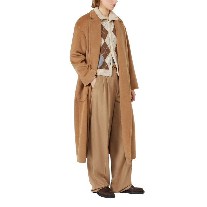 Max Mara Brown Virgin Wool Casual Pants