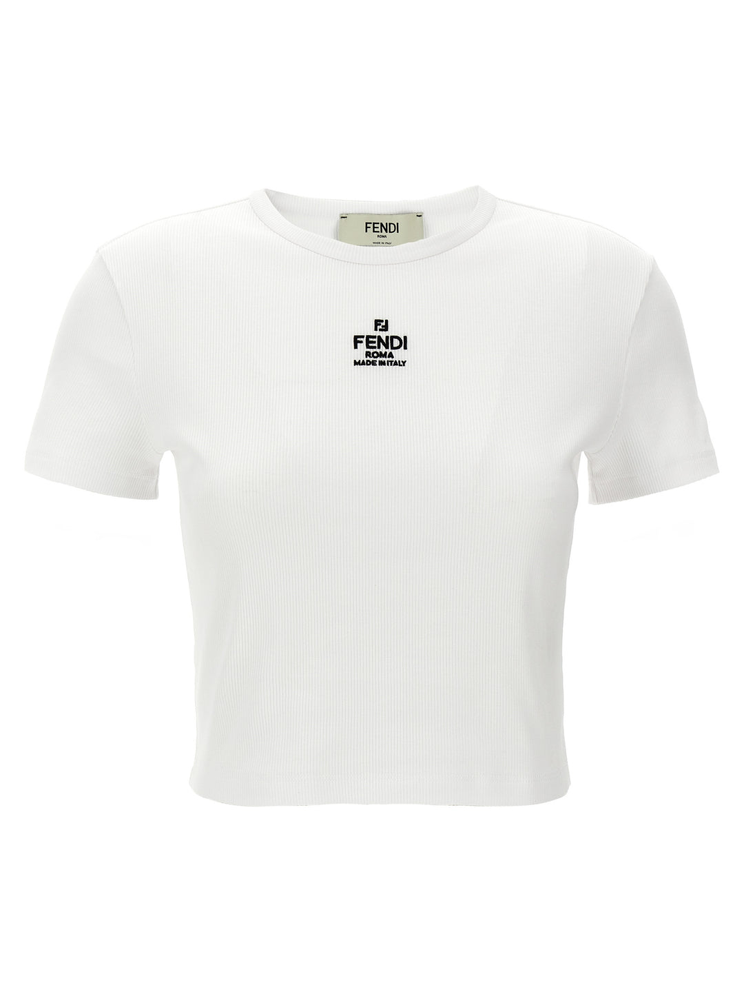 Fendi White Cotton T-Shirt