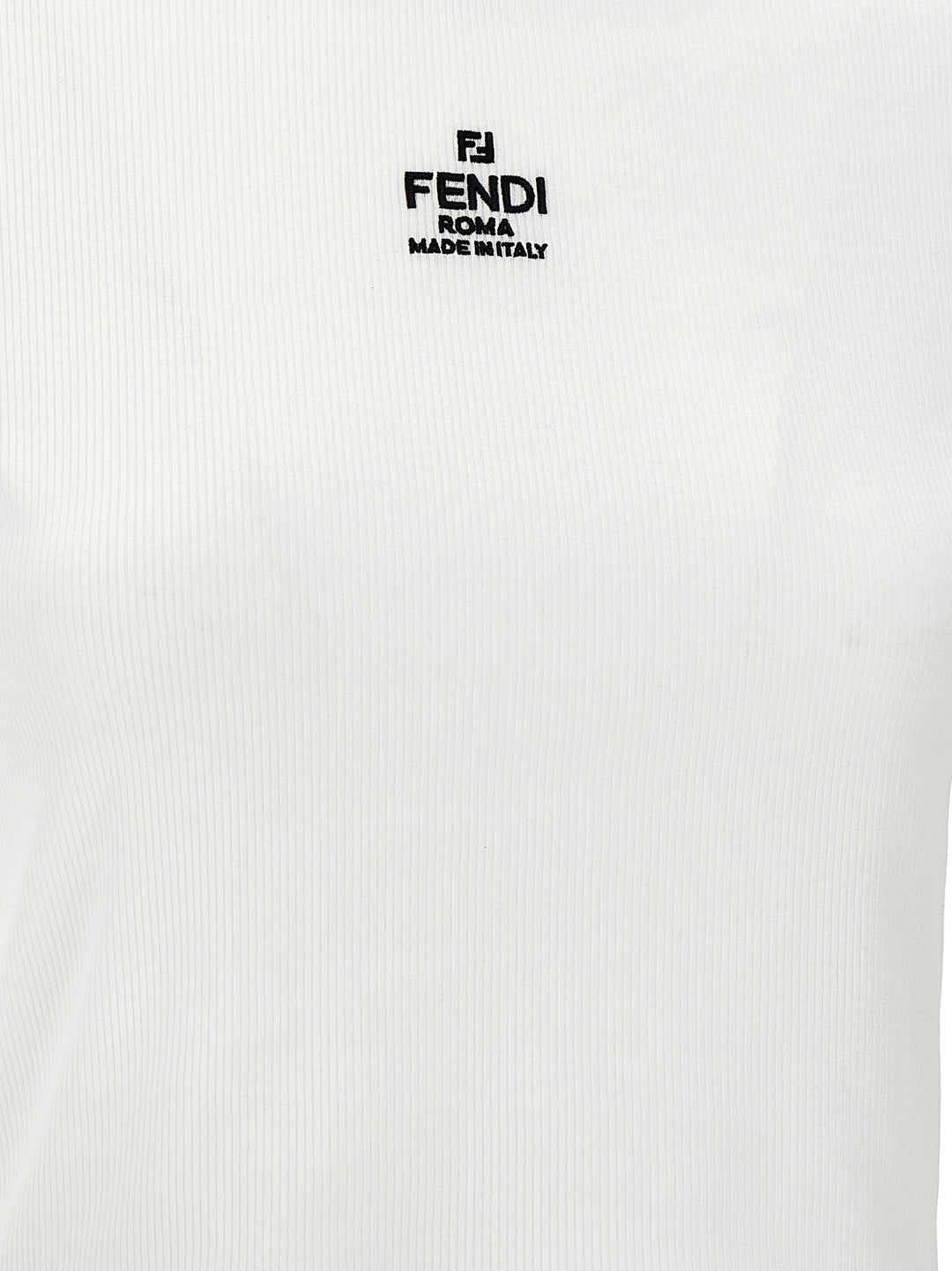 Fendi White Cotton T-Shirt