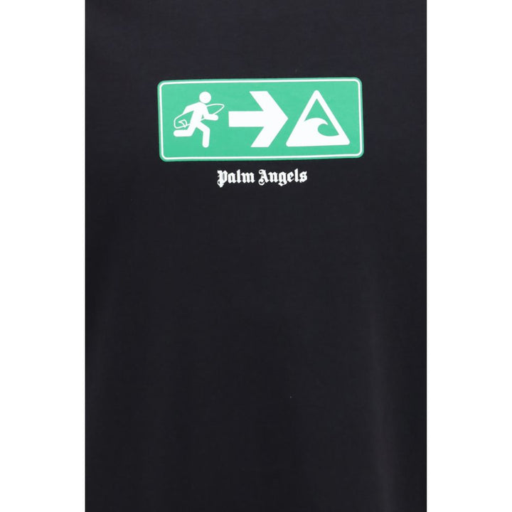 Palm Angels Black Cotton T-Shirt