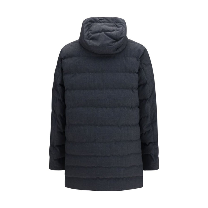 Herno Gray Polyester Full-Length Jacket
