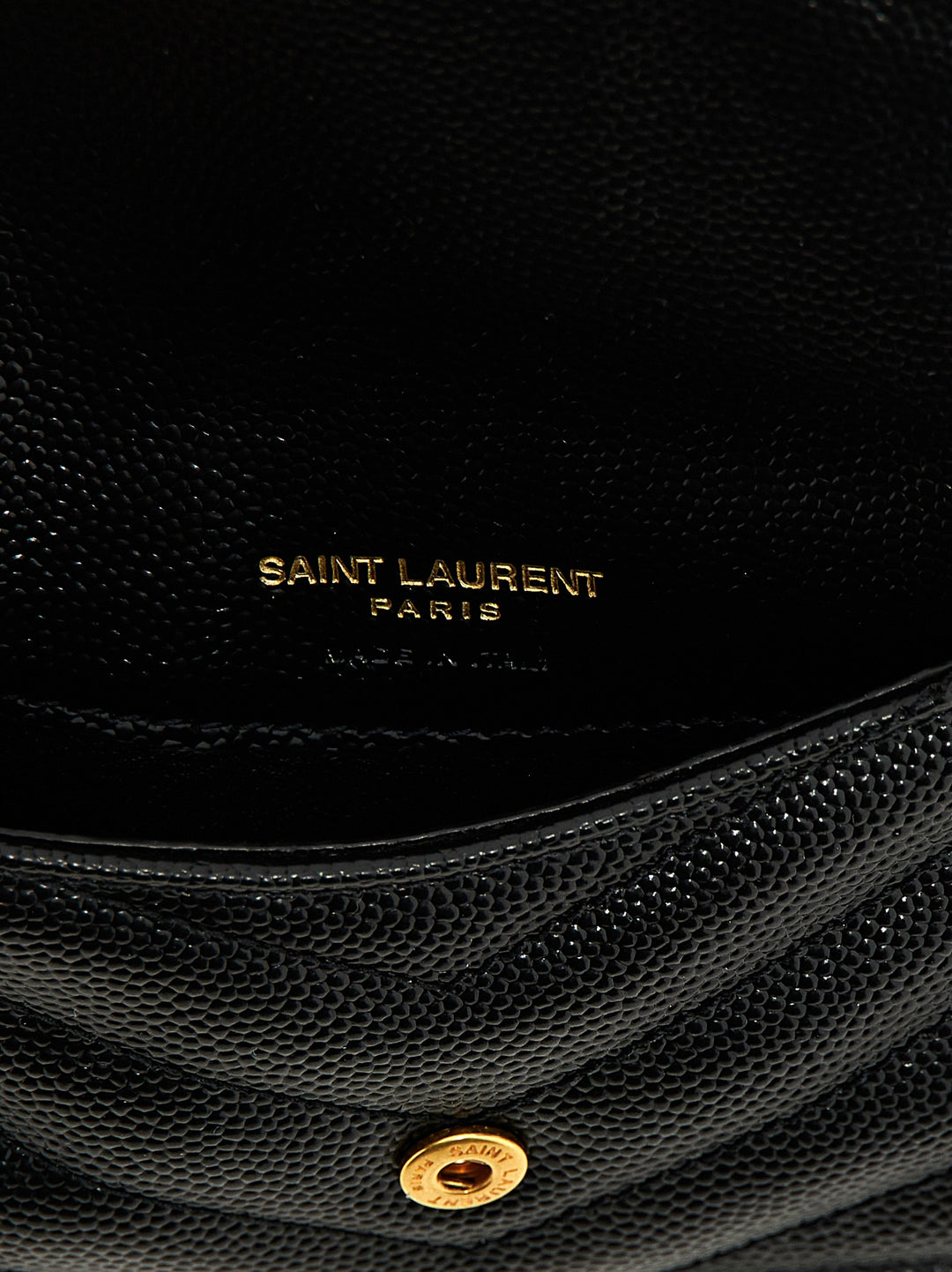 Saint Laurent Black Calfskin Cardholder