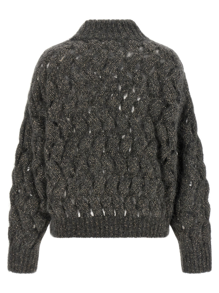 Brunello Cucinelli Gray Wool Cardigan