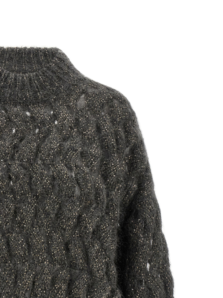 Brunello Cucinelli Gray Wool Cardigan