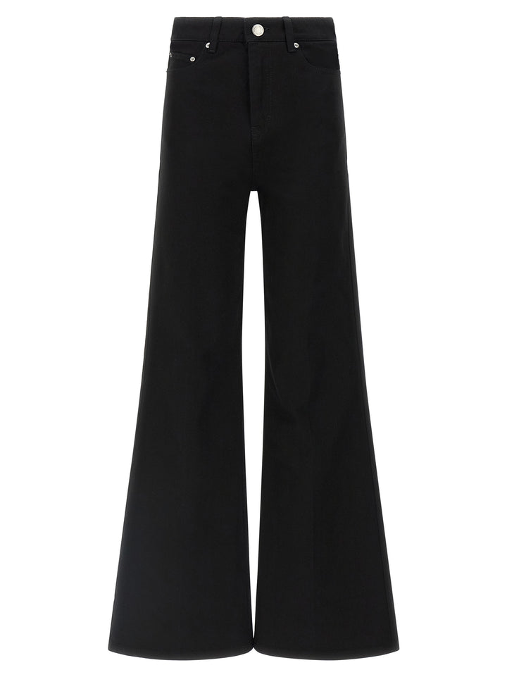 Ami Paris Black Cotton Flared Jeans