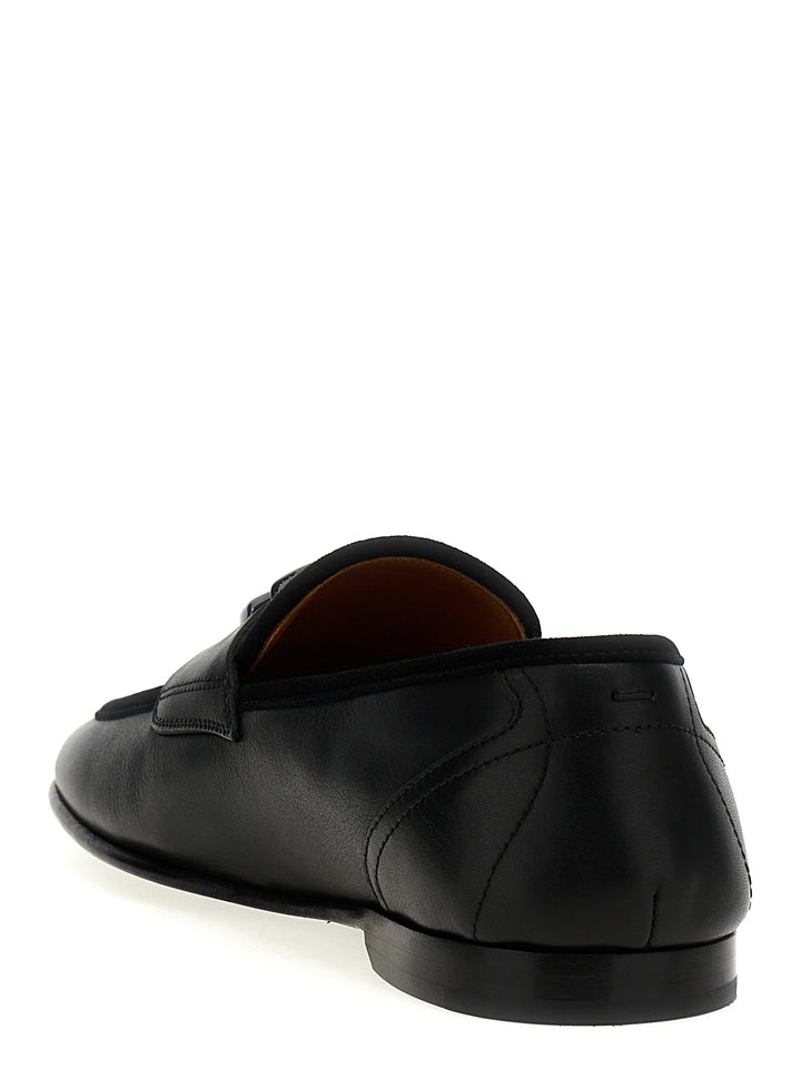 Dolce &amp; Gabbana Black Calfskin Slip-On Loafers