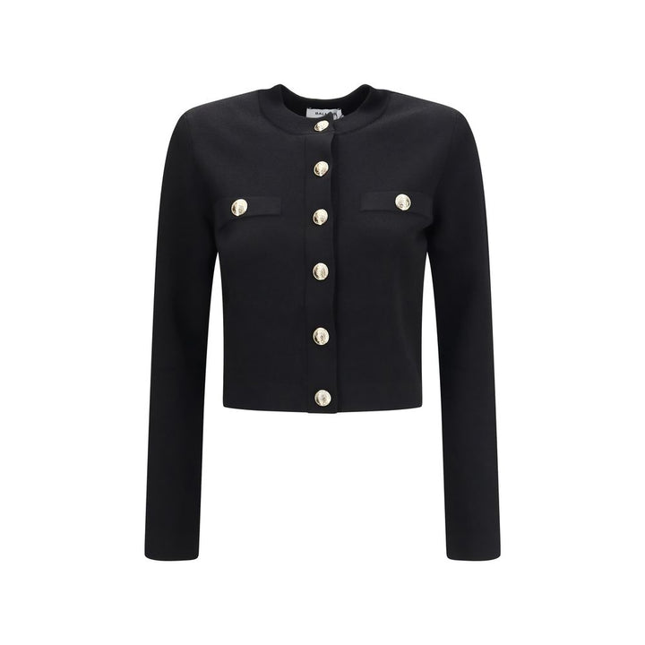 Balmain Black Viscose Cardigan