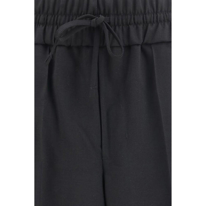 Ami Paris Black Wool Oves Aries Casual Pants
