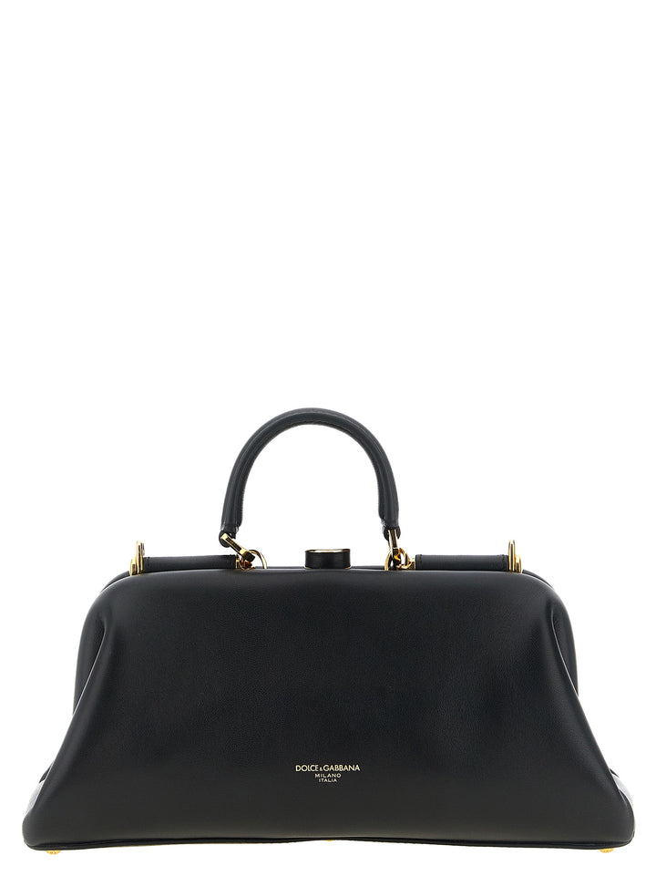 Dolce &amp; Gabbana Black Lamb Leather Handbag