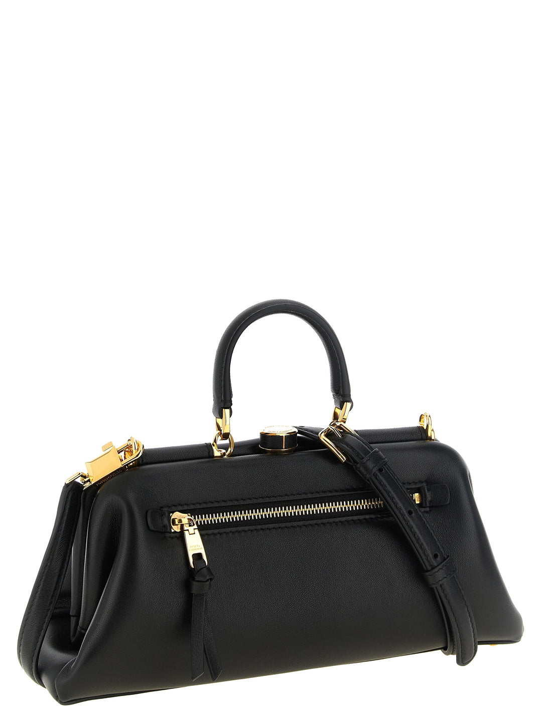 Dolce &amp; Gabbana Black Lamb Leather Handbag