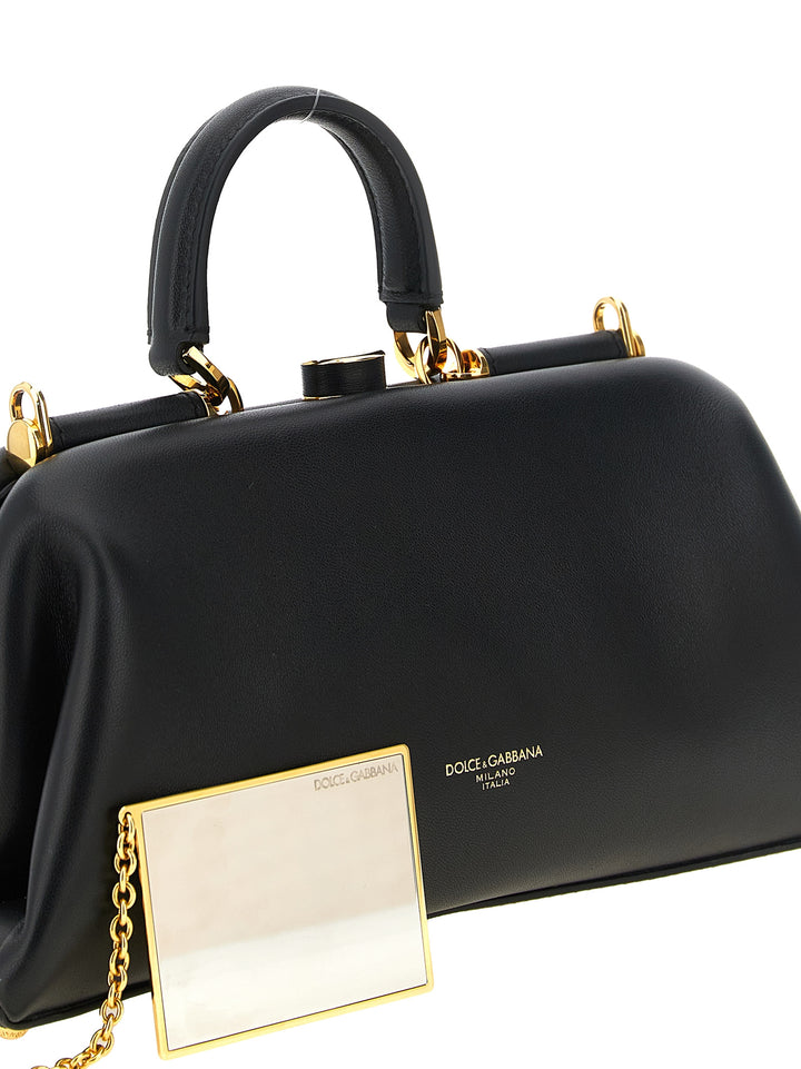 Dolce &amp; Gabbana Black Lamb Leather Handbag