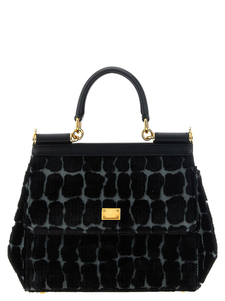 Dolce &amp; Gabbana Black Cotton Handbag
