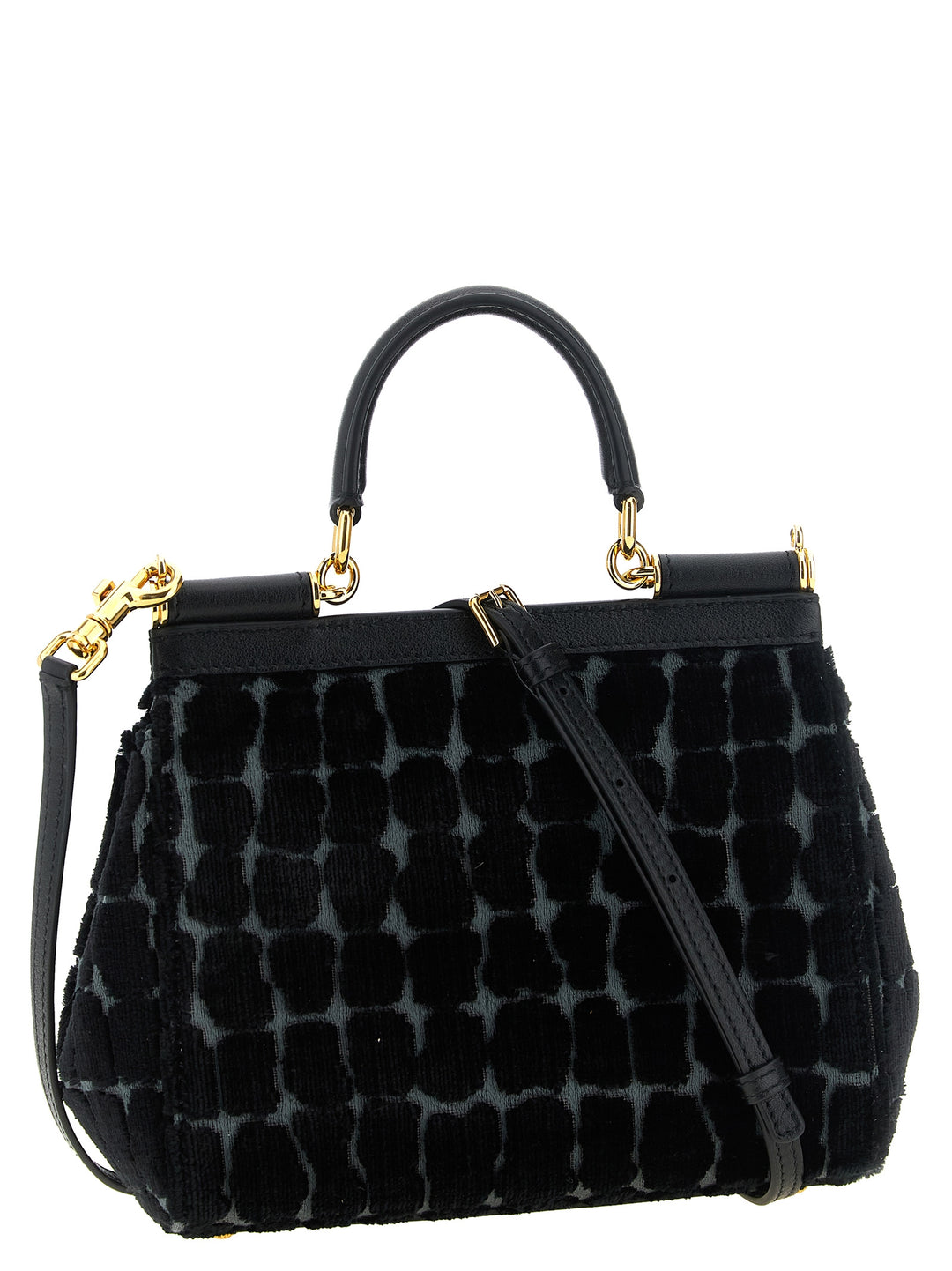 Dolce &amp; Gabbana Black Cotton Handbag