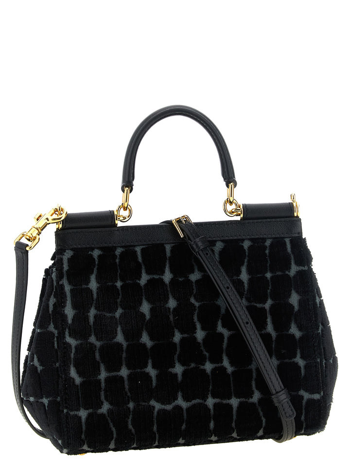 Dolce &amp; Gabbana Black Cotton Handbag