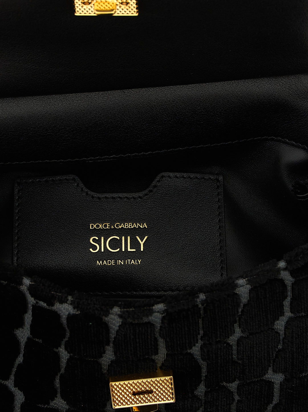Dolce &amp; Gabbana Black Cotton Handbag