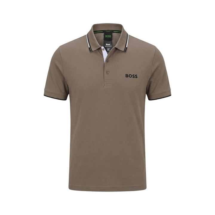 Hugo Boss Beige Cotton Polo Shirt