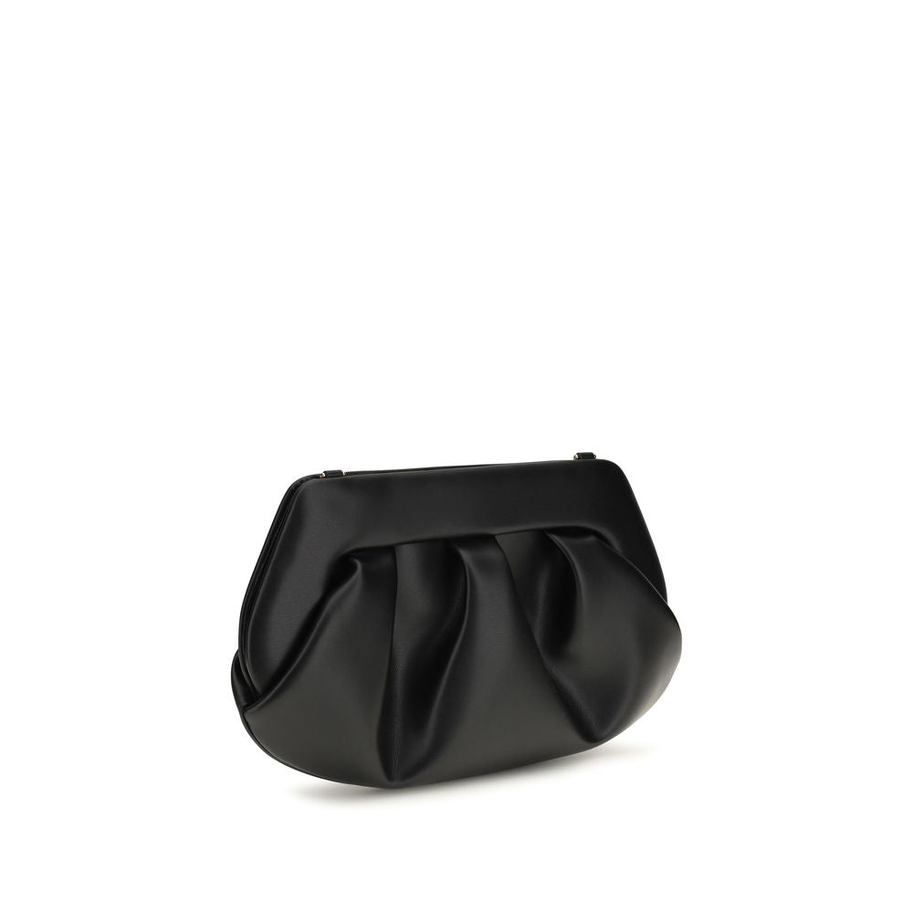 THEMOIRè Black Recycled Leather Clutch Bag