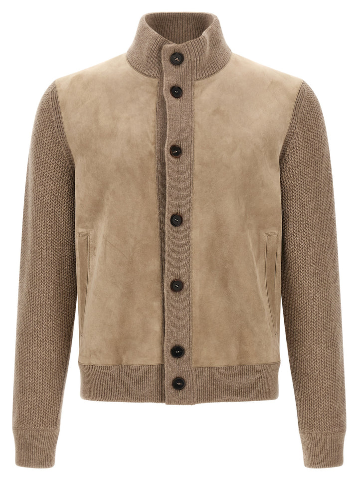 ZEGNA Beige Cashmere Cardigan
