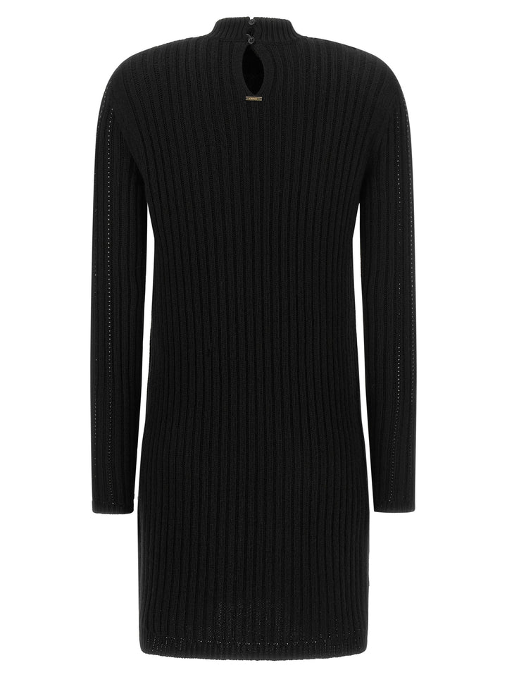 Twinset Black Viscose Short Dress