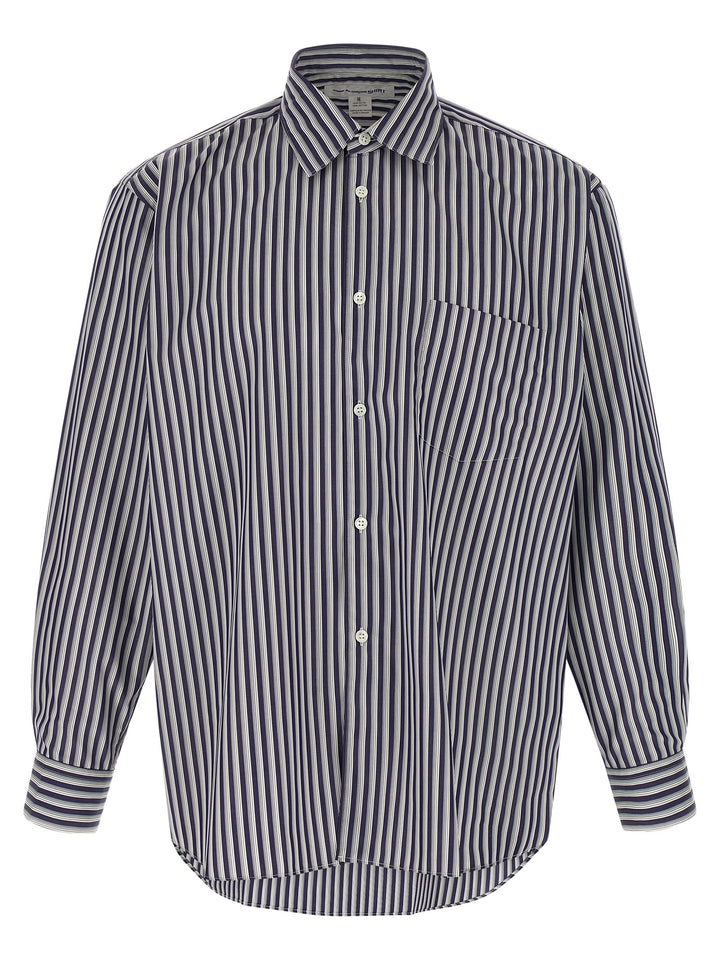 Comme Des Garçons Blue Cotton Blouse