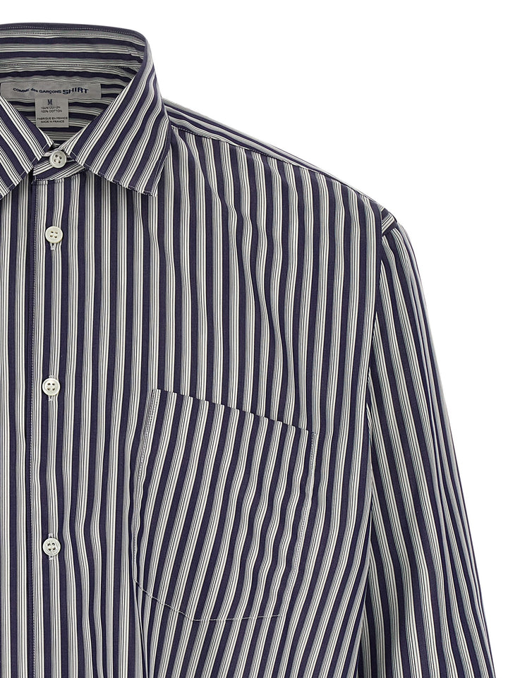 Comme Des Garçons Blue Cotton Blouse