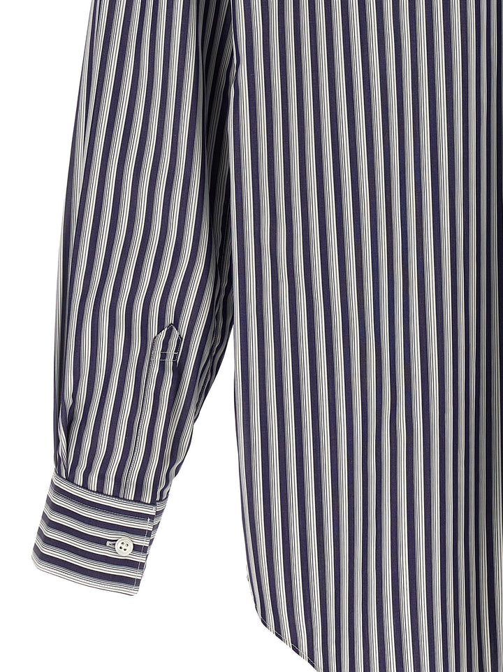 Comme Des Garçons Blue Cotton Blouse