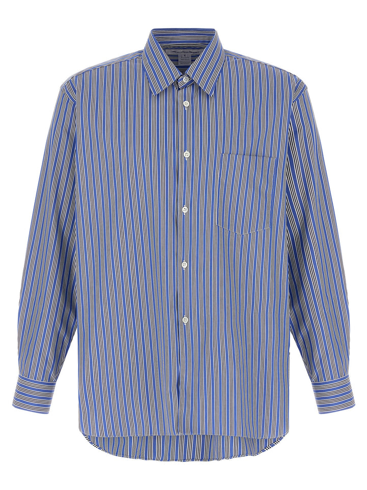 Comme Des Garçons Blue Cotton Blouse