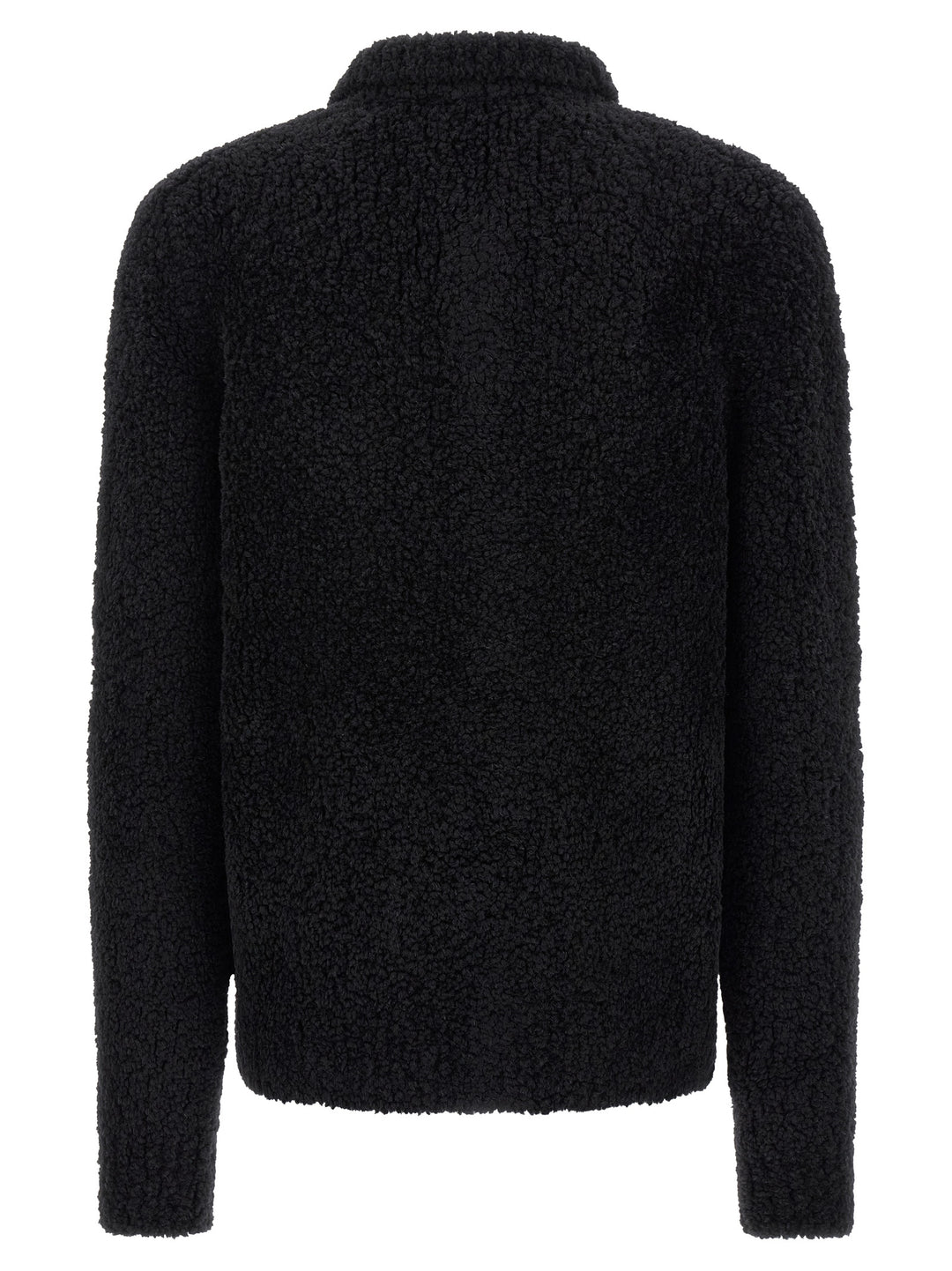 Dolce &amp; Gabbana Black Alpaca Leather Cardigan
