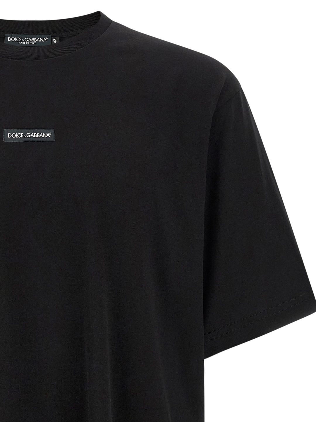 Dolce &amp; Gabbana Black Cotton T-Shirt