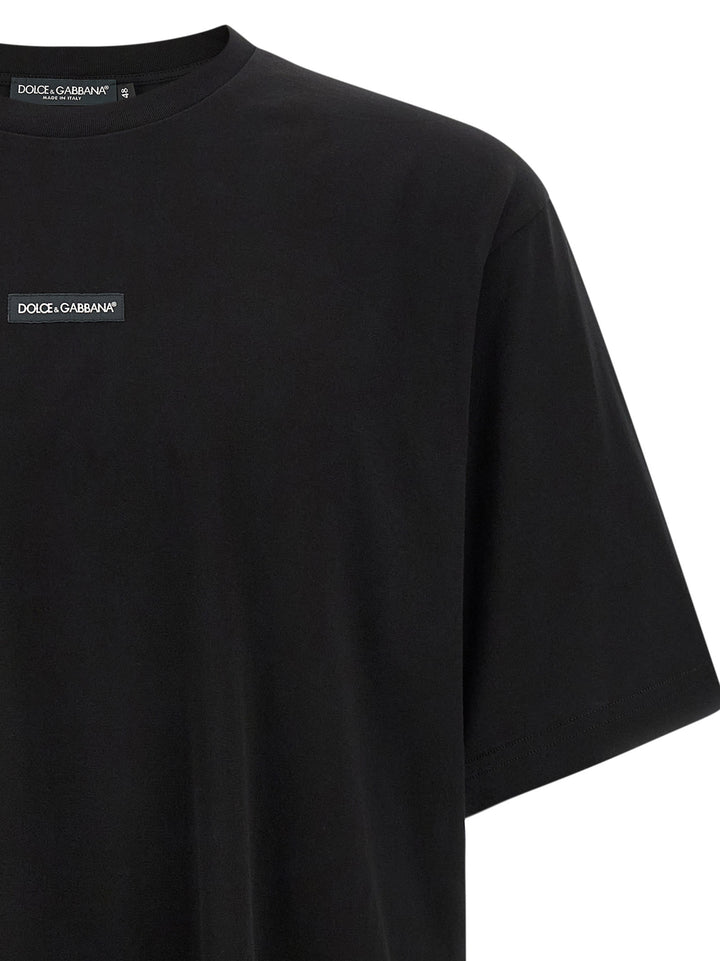 Dolce &amp; Gabbana Black Cotton T-Shirt