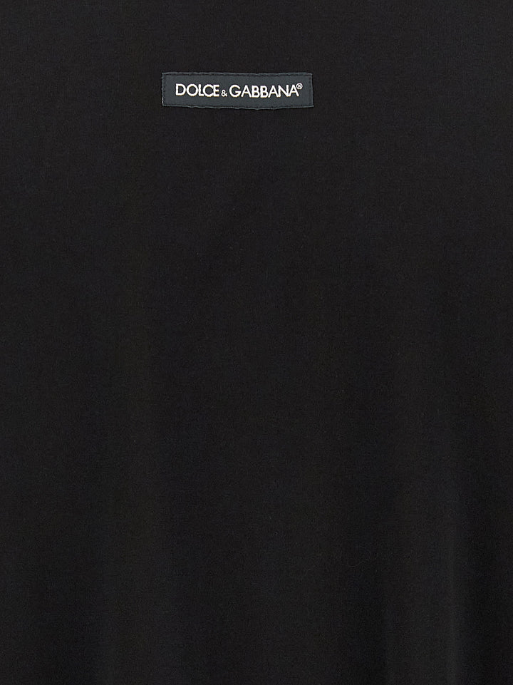 Dolce &amp; Gabbana Black Cotton T-Shirt