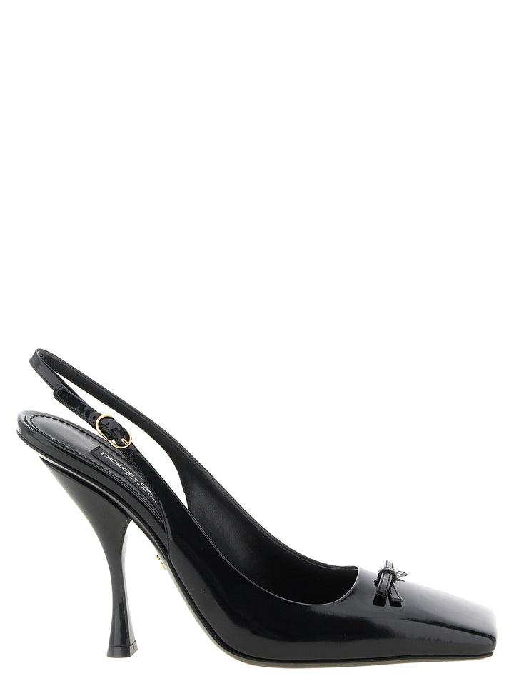 Dolce &amp; Gabbana Black Calfskin High Heel Pumps