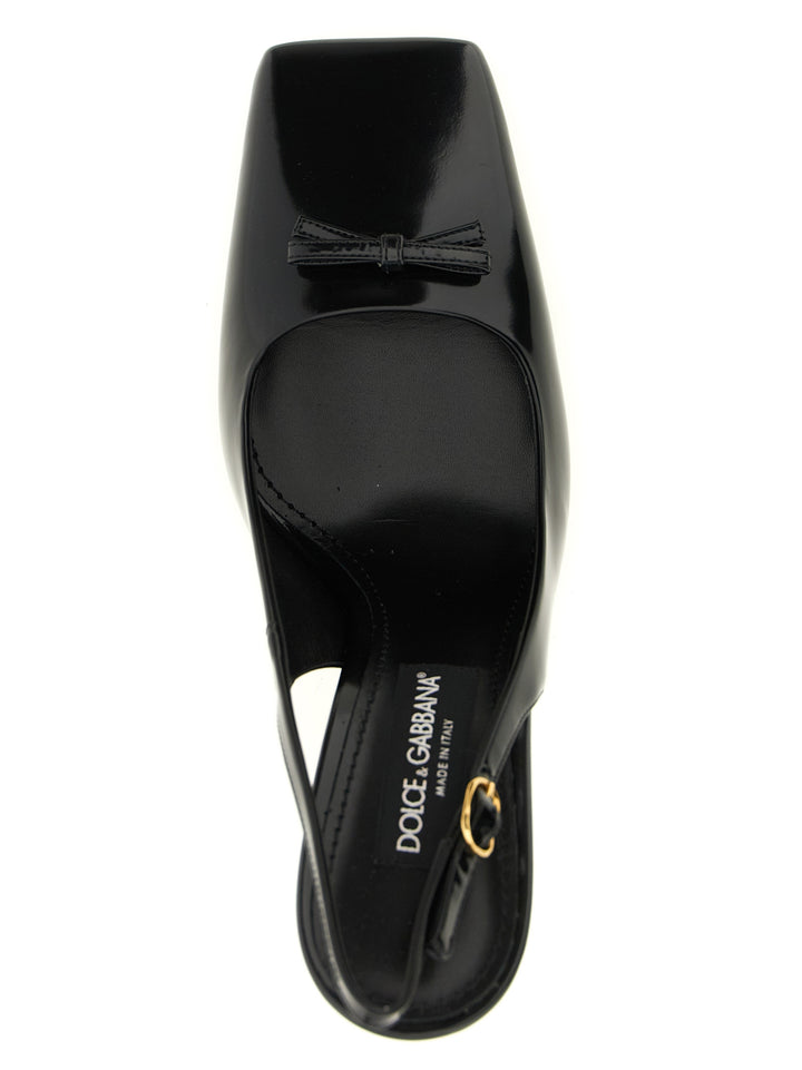 Dolce &amp; Gabbana Black Calfskin High Heel Pumps