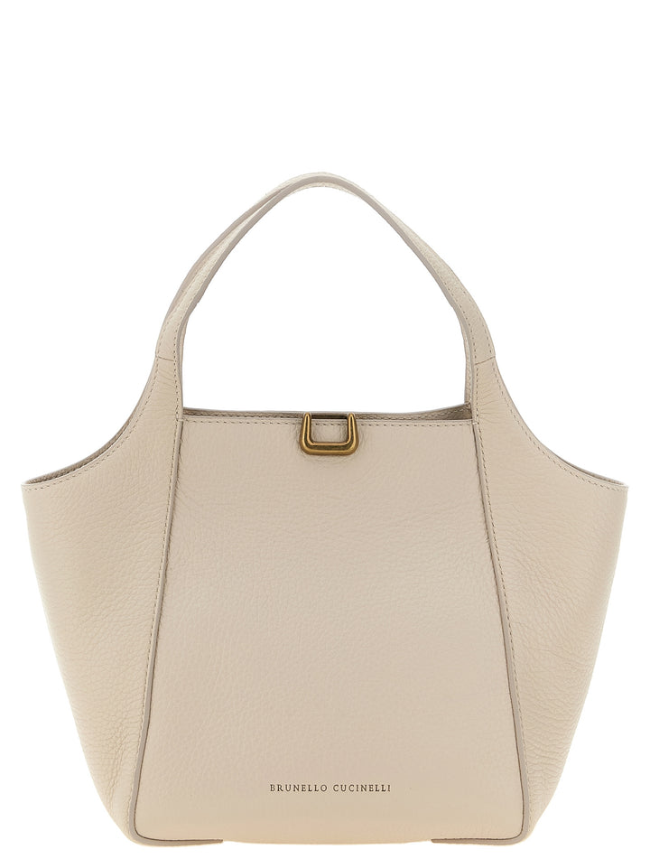 Brunello Cucinelli Beige Nubuc Leather Handbag