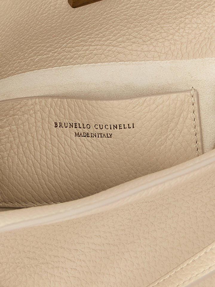 Brunello Cucinelli Beige Nubuc Leather Handbag