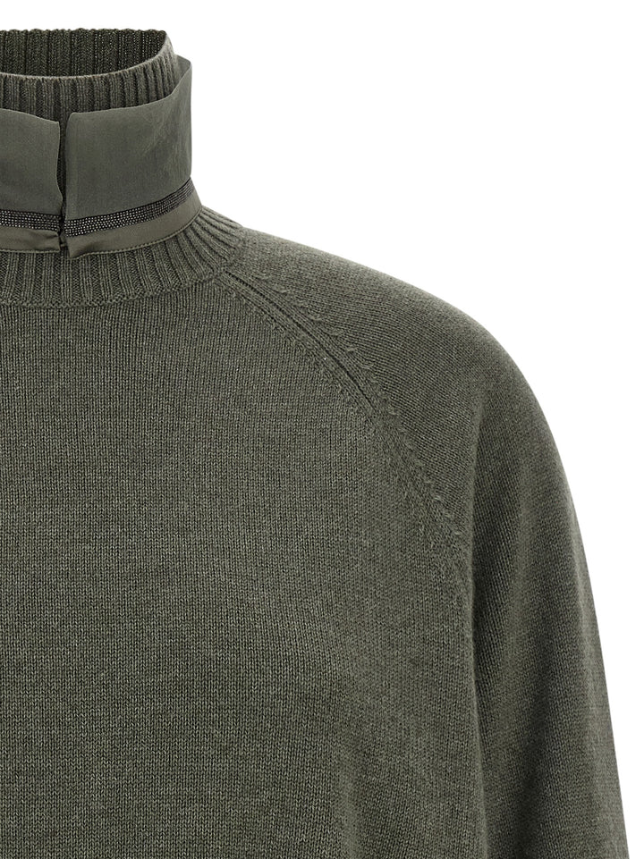 Brunello Cucinelli Bicolor Cashmere Cardigan