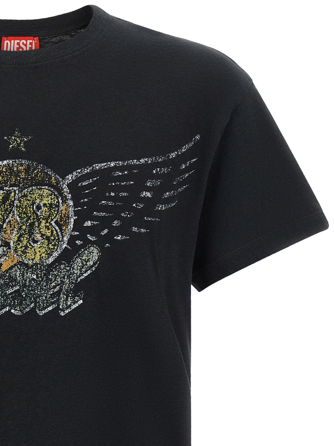 Diesel Black Cotton T-Shirt
