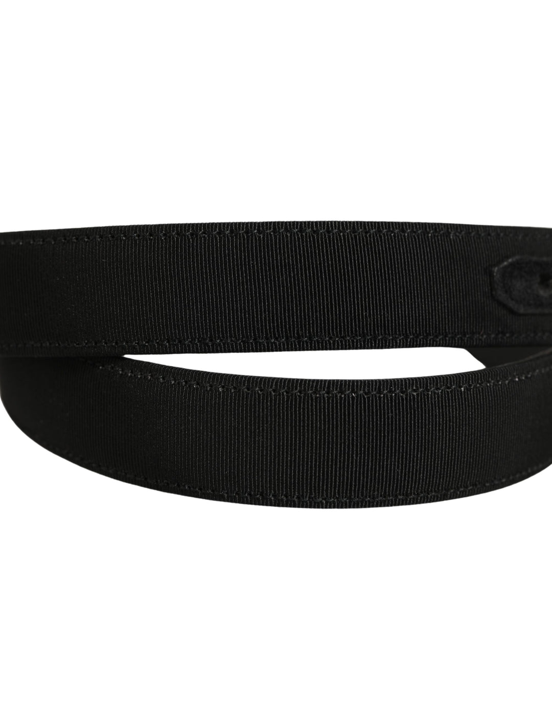 Dolce &amp; Gabbana Black Classic Leather Silver Tone Buckle Belt