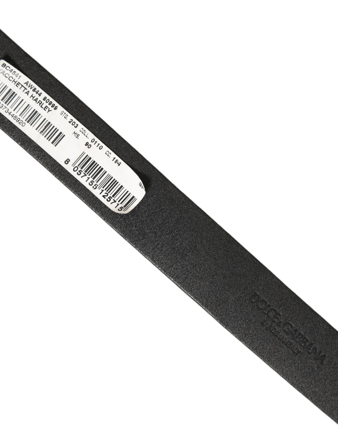 Dolce &amp; Gabbana Black Leather Antique Finish Buckle Belt